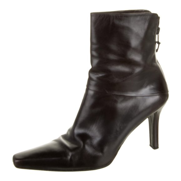 Stuart Weitzman Leather Ankle Boots 10 - Picture 2 of 5